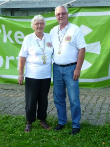 2011 die Sieger im Königsschießen: Roswitha Albert und Wolf Göris.